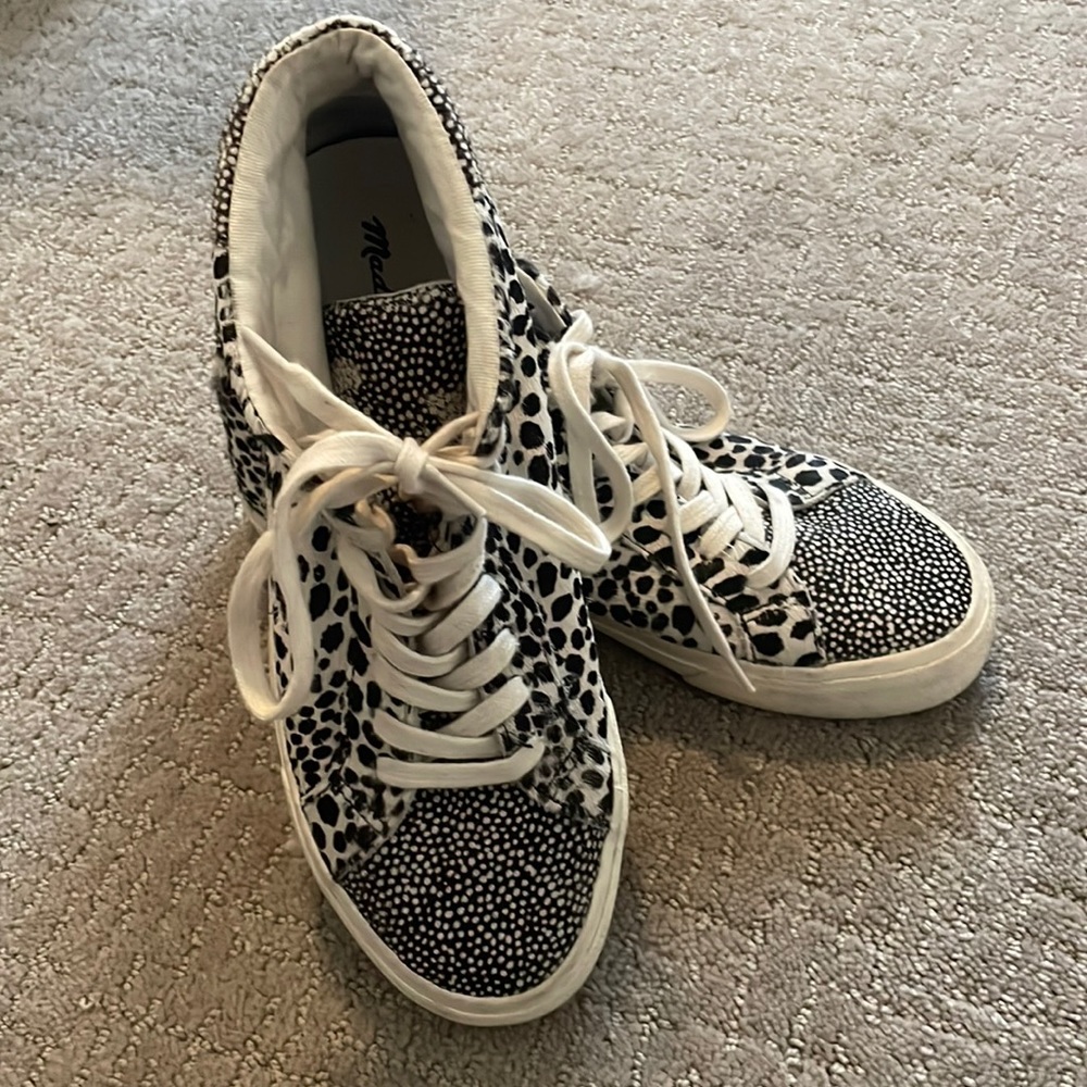 Madewell calf hair high top sneakers